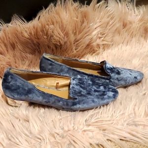Report Velvet Loafers in Dusty Blue